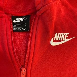 Red Nike Zip Up Hoodie